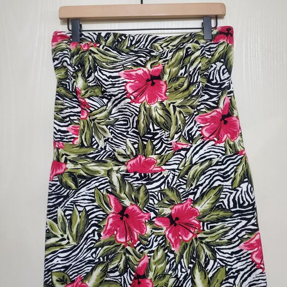 Torrid Strapless Dress Floral Print Animal Print Mini Party Summer Cocktail 26 - Picture 4 of 7